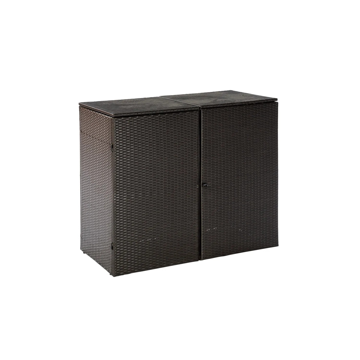 Merxx Mülltonnenabdeckung 2 x 80-120 l Tonnen Braun