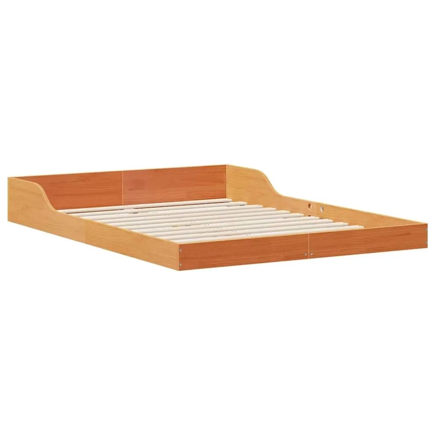 vidaXL Bettrahmen Wachsbraun 120 x 190 cm Massives Kiefernholz 873327