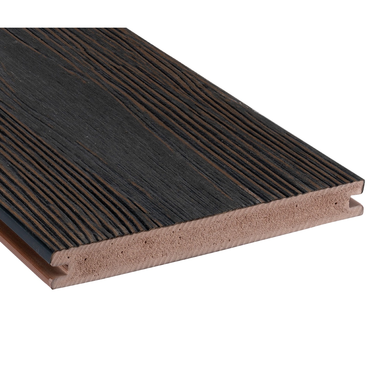 GartenLand WPC Terrassendiele Nova 21 x 190 x 5000 mm Kaffeebraun-Multicolor Geprägte Holzstruktur Co-Extrudiert Massivp...