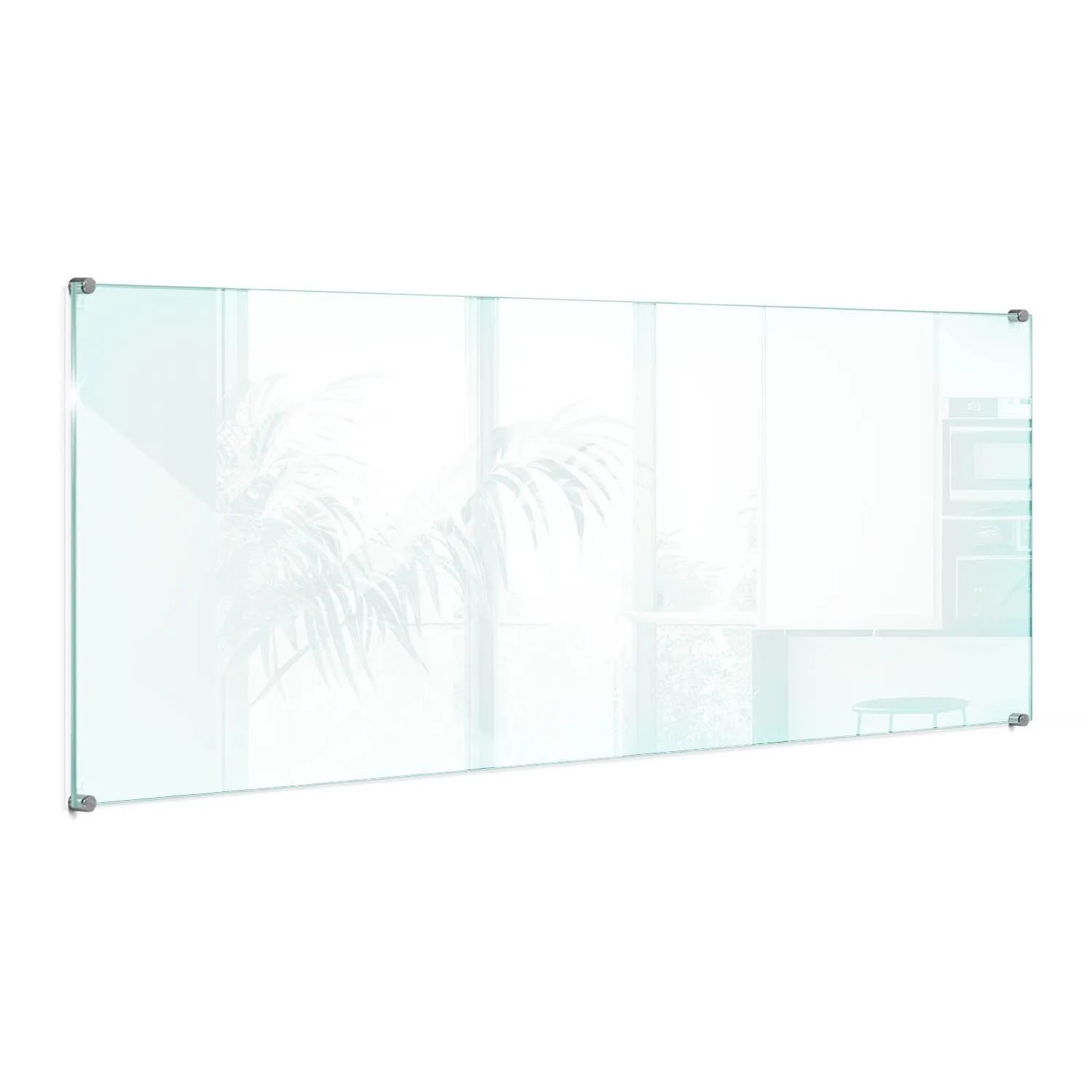 Tulup Küchenrückwand Glas Transparent Küchenrückwand Glas Klar 125x50 cm Küchen Spritzschutz aus Glas Klar