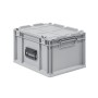 Graue Eurobox Nextgen Portable, 20 Liter, mit Tragegriffen. Ideal als Stapelbehälter und Transportbox.