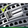 Detailaufnahme: Regler der Heissner Filter- & Bachlaufpumpe Aqua Craft Eco zur Durchflussregulierung.