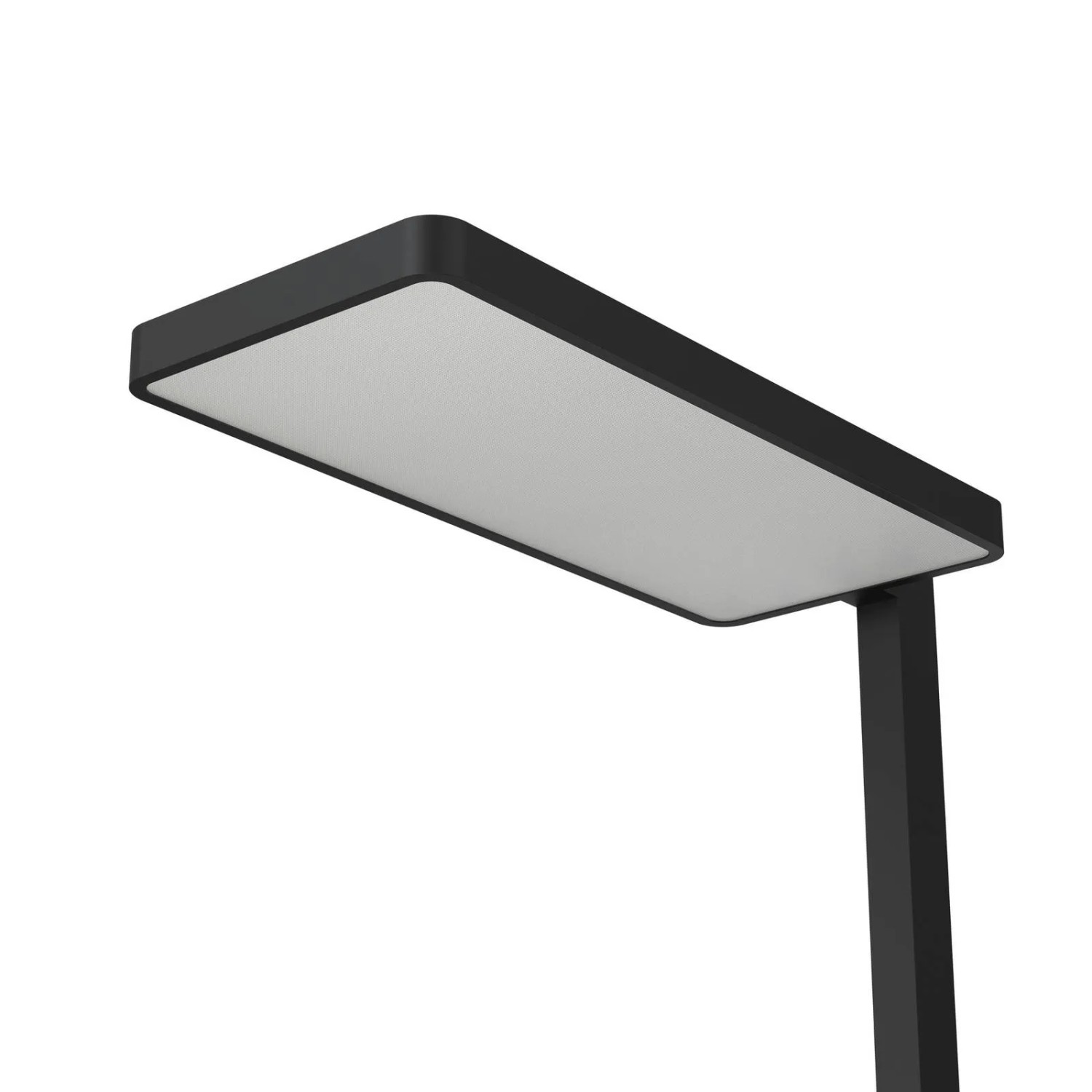 Moderne, dimmbare LED-Stehlampe Timon in Schwarz aus Aluminium für das Arbeitszimmer.