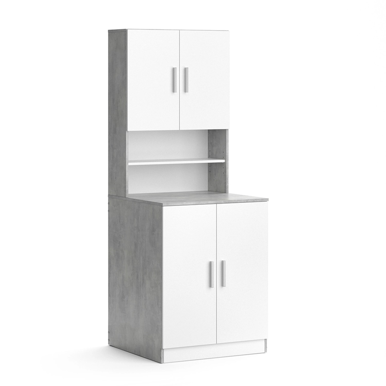Thumbnail - Vicco Waschmaschinenschrank Liana Beton/Weiß 71 x 191 cm