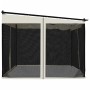 vidaXL Pavillon 3x3m mit Netzwänden in Creme, Stahlrahmen. Ideal als Sonnenschutz und Insektenschutz im Garten.