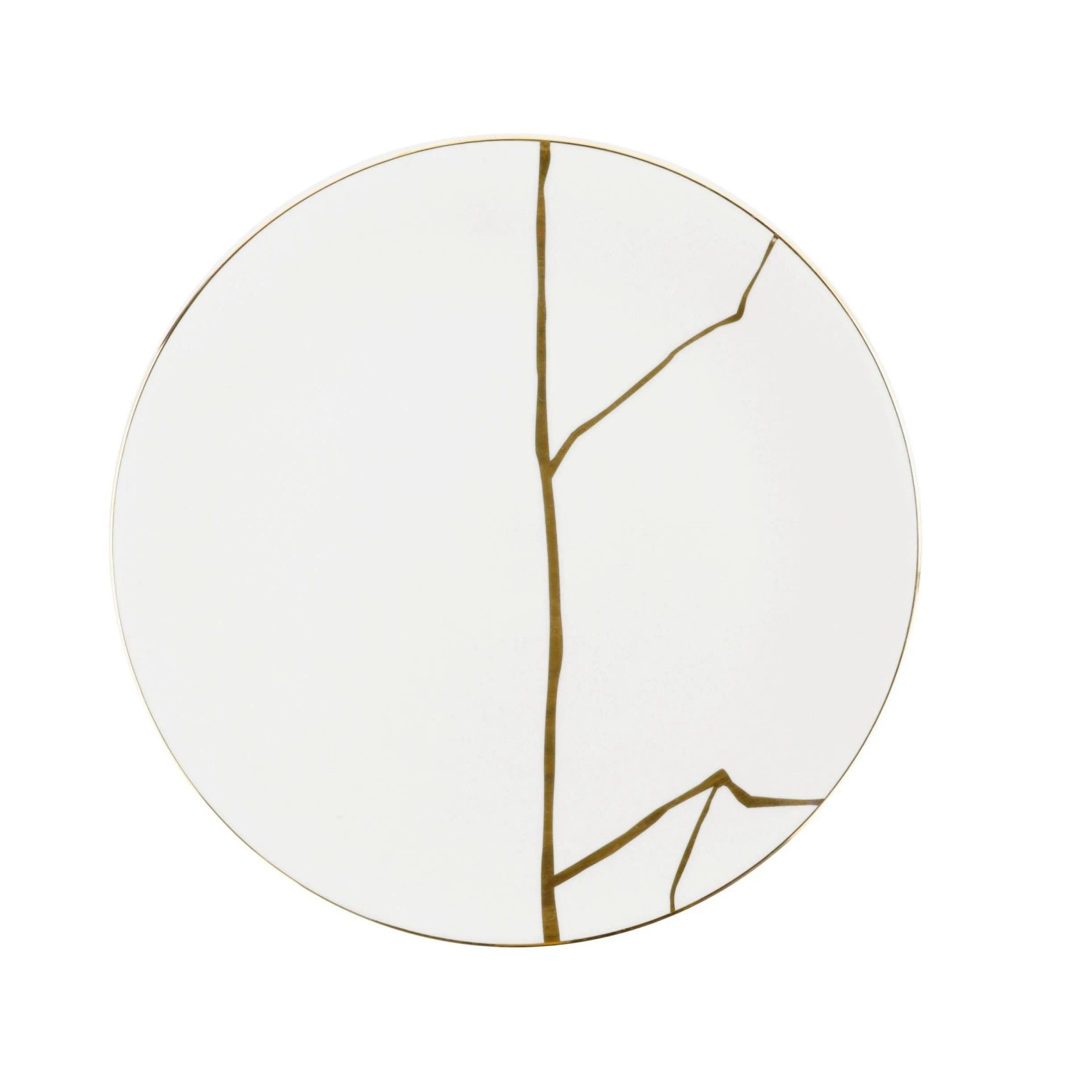 Mömax Speiseteller Onix in Weiß/Goldfarben Ø 27cm