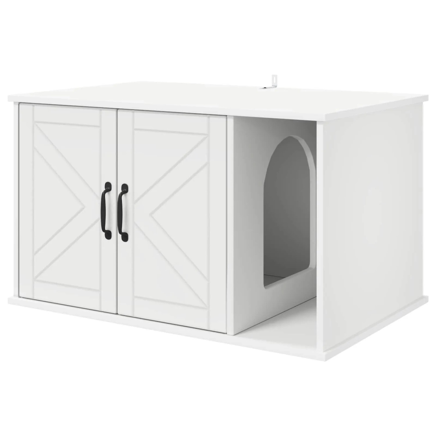 vidaXL Katzenhaus Weiß 85 x 55 x 50 cm Holzwerkstoff 8000734