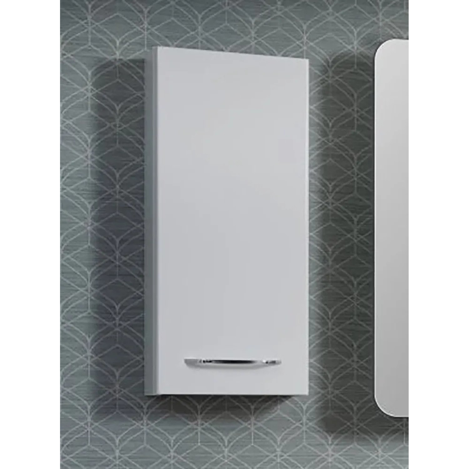Fackelmann Bad-Hängeschrank Milano, weiß, 30 cm breit. Hängender Badezimmerschrank mit Griff.