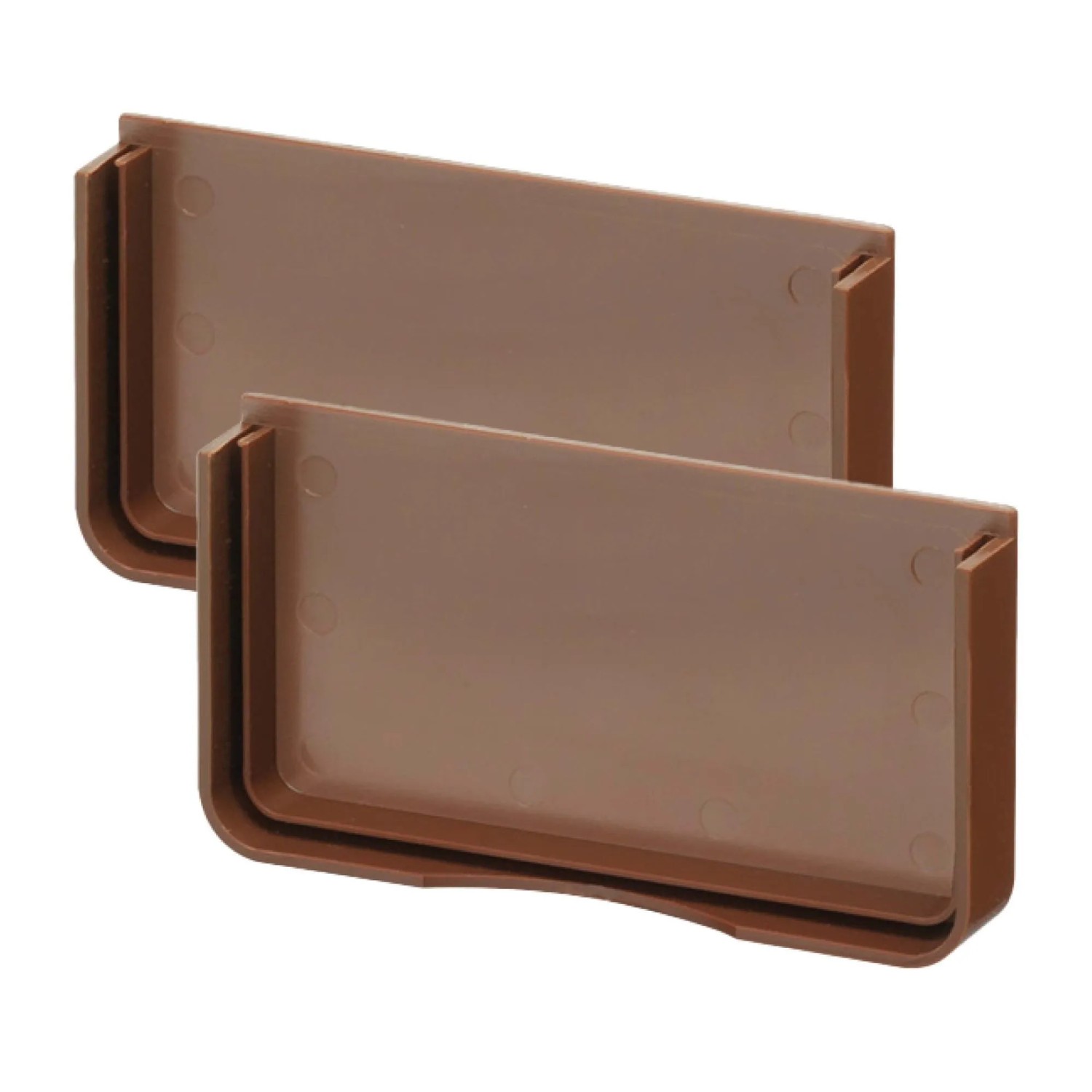 Inefa Rinnenboden Set Rechts Links 12 x 7 x 2cm Carport Kastenrinne Braun