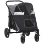 PawHut Hundewagen, faltbar, mit Netzfenstern und Kissen für Kleintiere.
