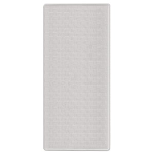 Silbergraue Kleine Wolke Wanneneinlage Ruby, 35x75 cm, mit rutschfestem Parkettmuster.