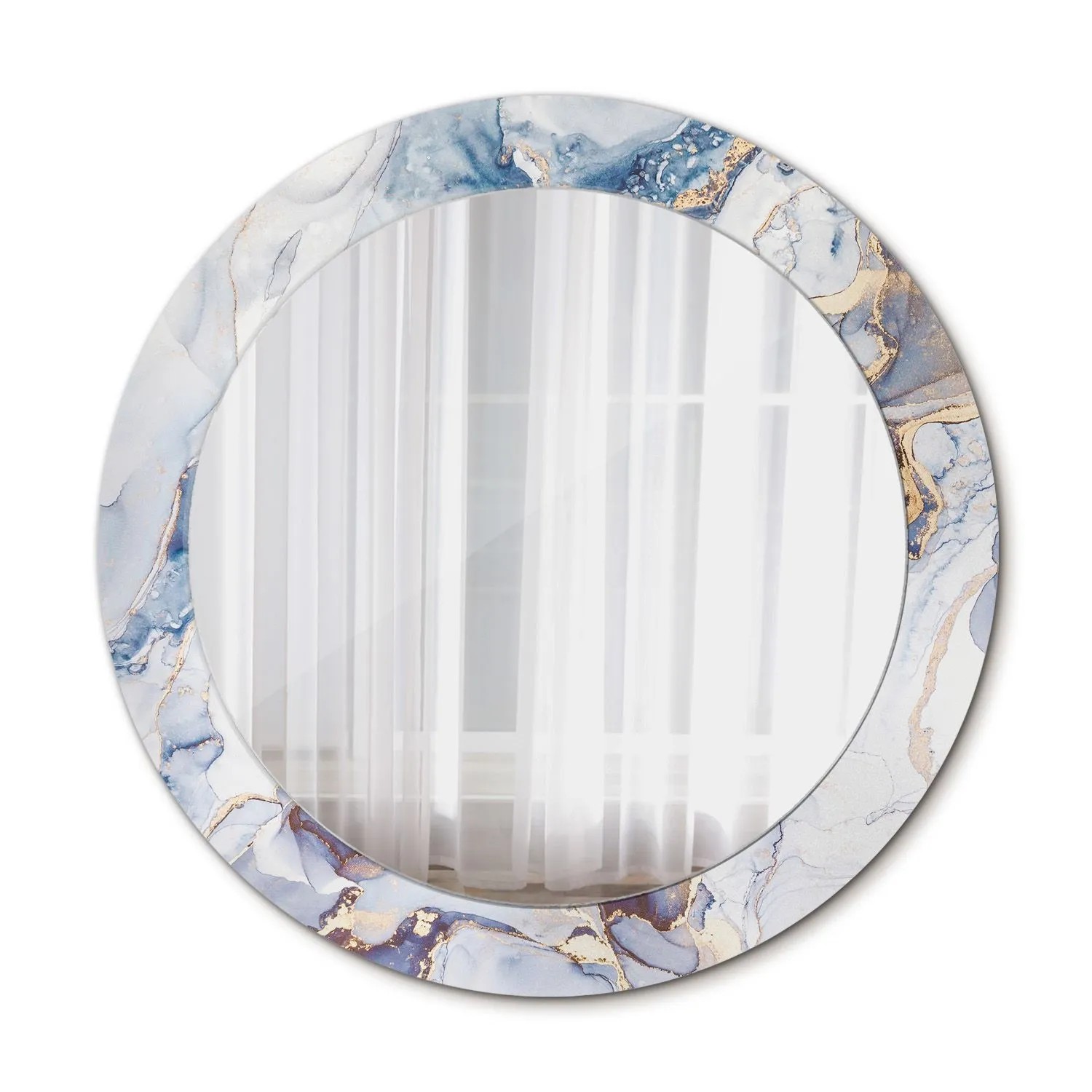 Tulup Spiegel mit Aufdruck Abstrakte Kunst 70x70 cm Runder Spiegel mit Deko günstig online kaufen