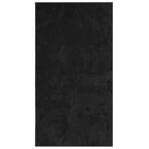 Schwarzer, waschbarer Kurzflorteppich (60x110 cm) von vidaXL, Serie HUARTE.