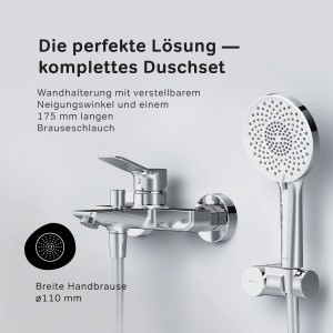 AM.PM Wannenarmatur X-Joy Aufputz mit Handbrause und Halter, Chrom