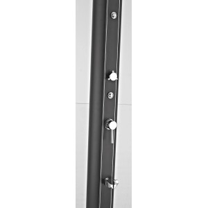 Gre Solardusche aus Aluminium, 32 l, in Schwarz. Outdoor Dusche mit Armaturen.