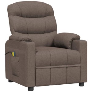 vidaXL Massagesessel Elektrisch Taupe Stoff 3143511