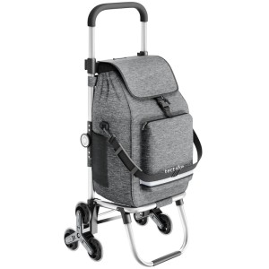 Tectake 3-in-1 Einkaufstrolley mit Kühlfach, als Umhängetasche und Sackkarre nutzbar.
