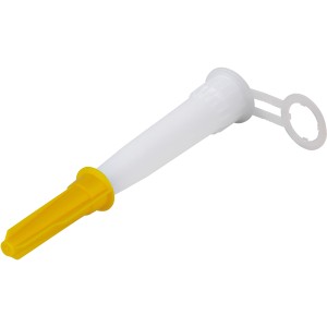 wolfcraft Kartuschenspitze mit Verschlusskappe, gelb/weiß, für Dicht- und Klebstoffkartuschen.