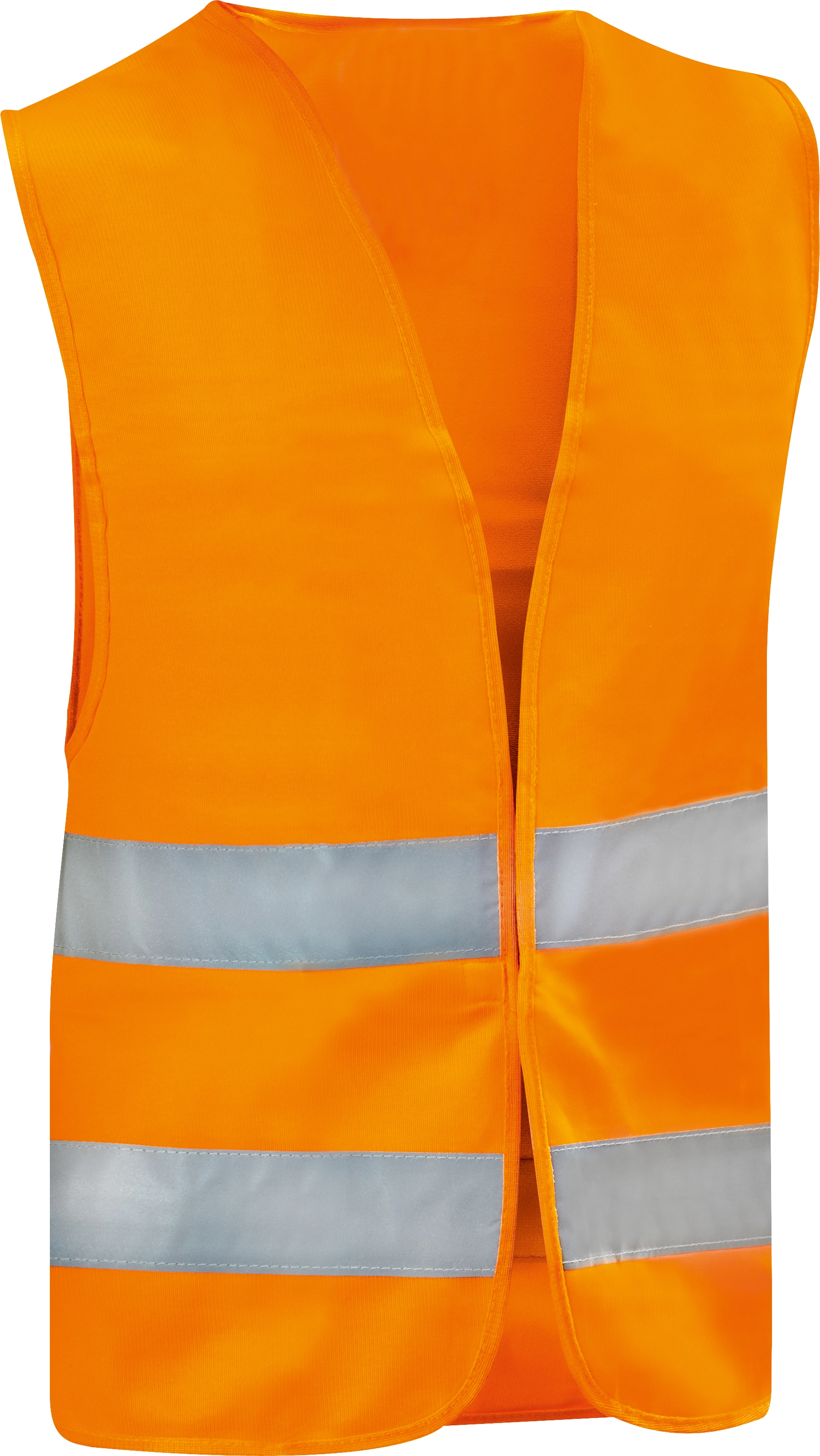 Warnweste, Pannenweste in orange mit Reflektionsstreifen, Sicherheit im  Straßenverkehr