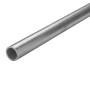 Silbernes Stahlrohr, 200 cm lang, Ø 2,7 cm, verzinkt, für Möbelbau.