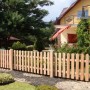 GartenLand Tor Vorgartenzaun MAILAND Gerade 100x60 cm Holzzaun Lärche PEFC Bretterzaun mit Gebogenem Kopf_2