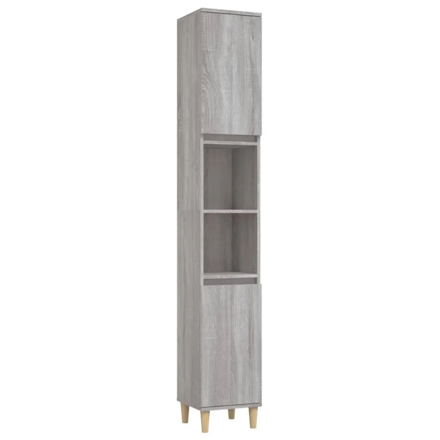 vidaXL Badschrank Grau Sonoma 30x30x190 cm Holzwerkstoff 819794