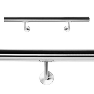 Wiltec Handlaufset Wandhalter Handlauf 80Cm Halter Treppe Haltegriff Edelstahl V2A