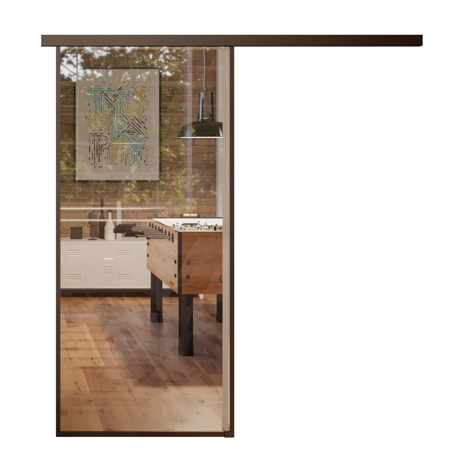 Skyscope Portal Schiebetür-Set Slimwork Klarglas 106 cm x 206 cm günstig online kaufen