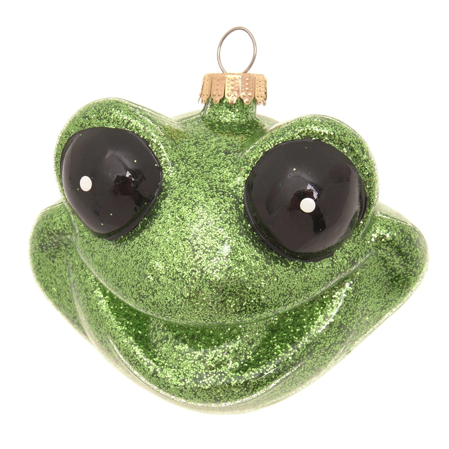 Krebs Glas Lauscha Weihnachtsornament Lustiger Frosch 1-tlg. 7cm