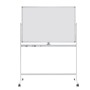 Costway Doppelseitiges Mobiles Whiteboard mit Rollen Weiß 120 x 80 cm