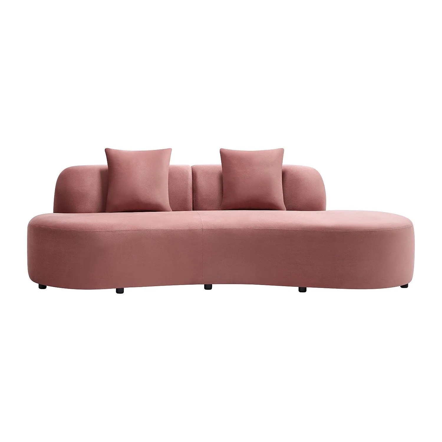 Vente-unique Sofa Ohne Schlafmöglichkeit Basiliana Rosa 230 cm