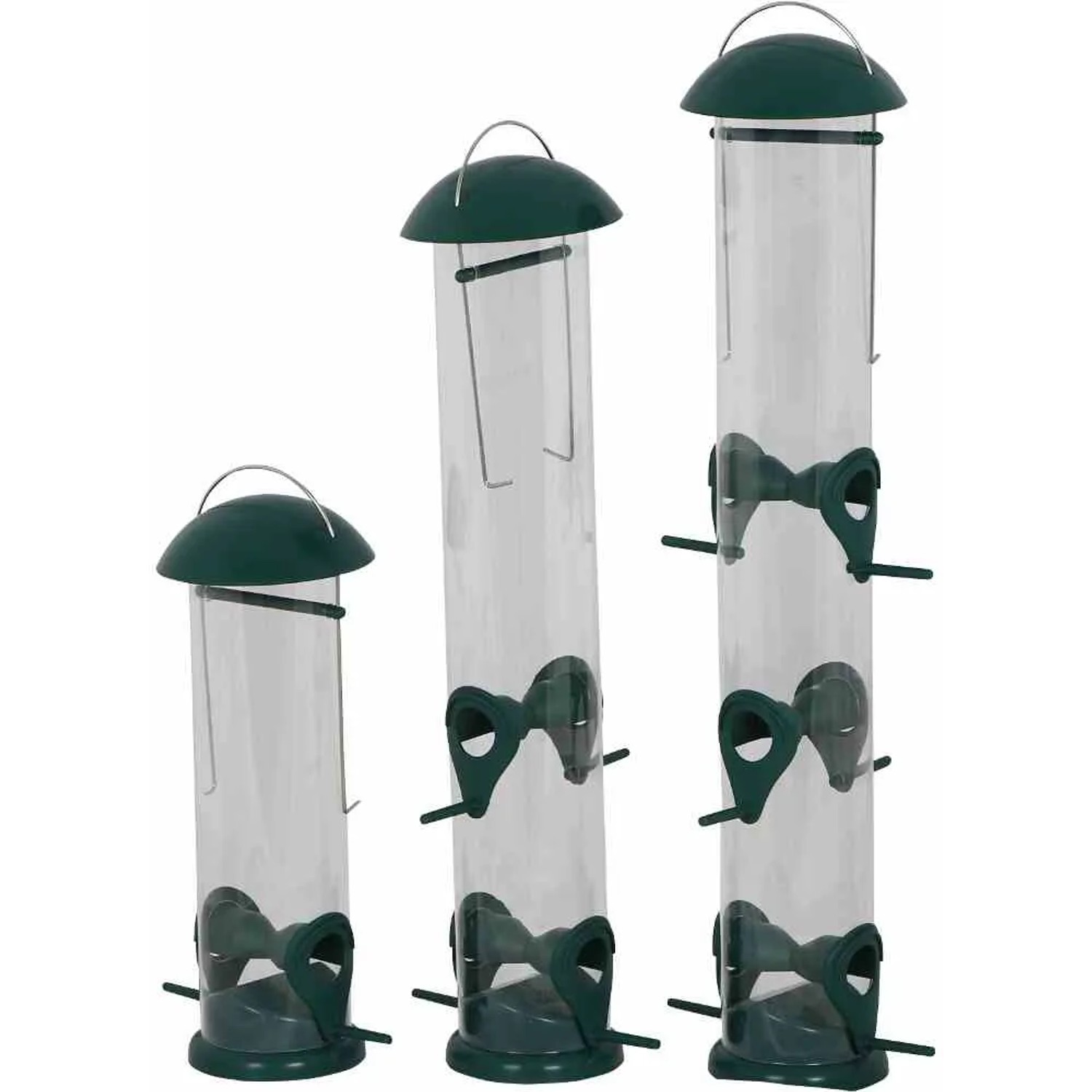 Siena Garden Vogelfutterspender Feeder Basic, Kunststoff grün, verschiedene Größen.