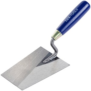 LUX Stuckateurkelle Classic, 160 mm, mit Schwanenhals und Holzgriff.