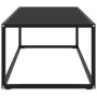 Schwarzer vidaXL Couchtisch mit Glasplatte, 100x50x35 cm. Moderner Tisch für Wohnzimmer.
