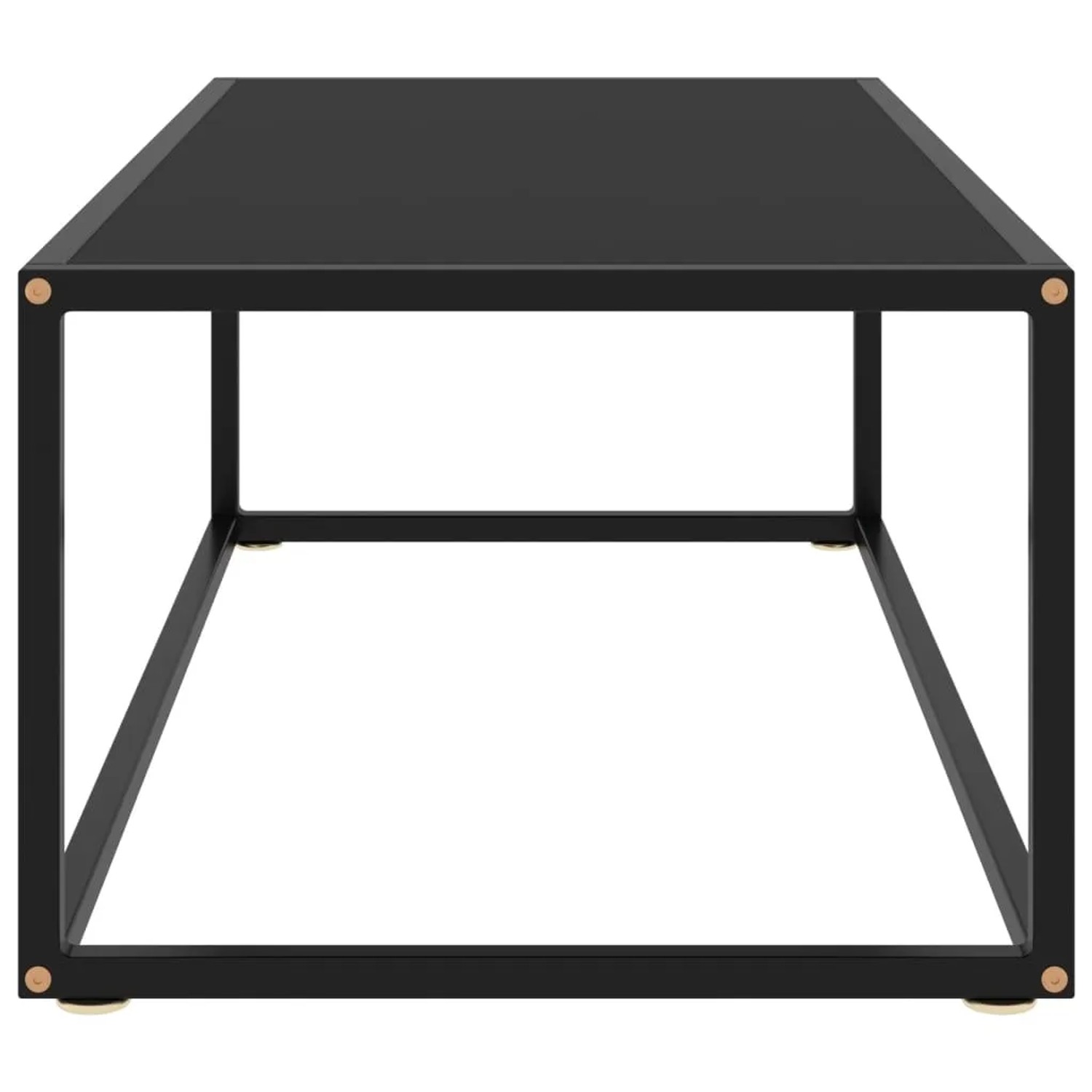 Schwarzer vidaXL Couchtisch mit Glasplatte, 100x50x35 cm. Moderner Tisch für Wohnzimmer.
