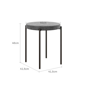HOMCOM Hocker 4er-Set, grau, mit Samtbezug und Metallbeinen, ca. 46 cm hoch.