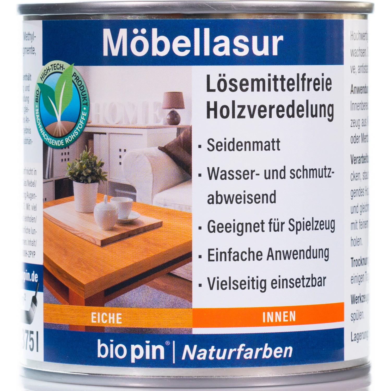 biopin Möbellasur eiche 0,375 l