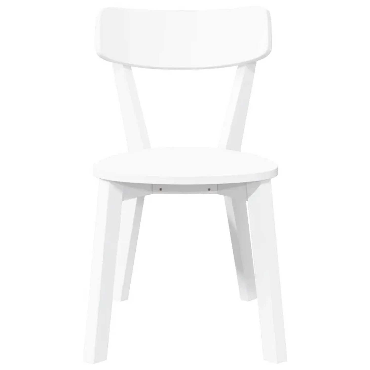 vidaXL Esszimmerstühle 2 Stk Weiß Massivholz Gummibaum 4102433_5