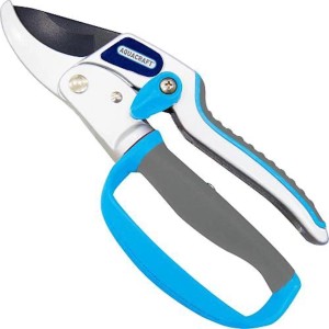Aquacraft Gartenschere 330950, Gartenhandgerät mit blau-grauem Griff und silberner Klinge.