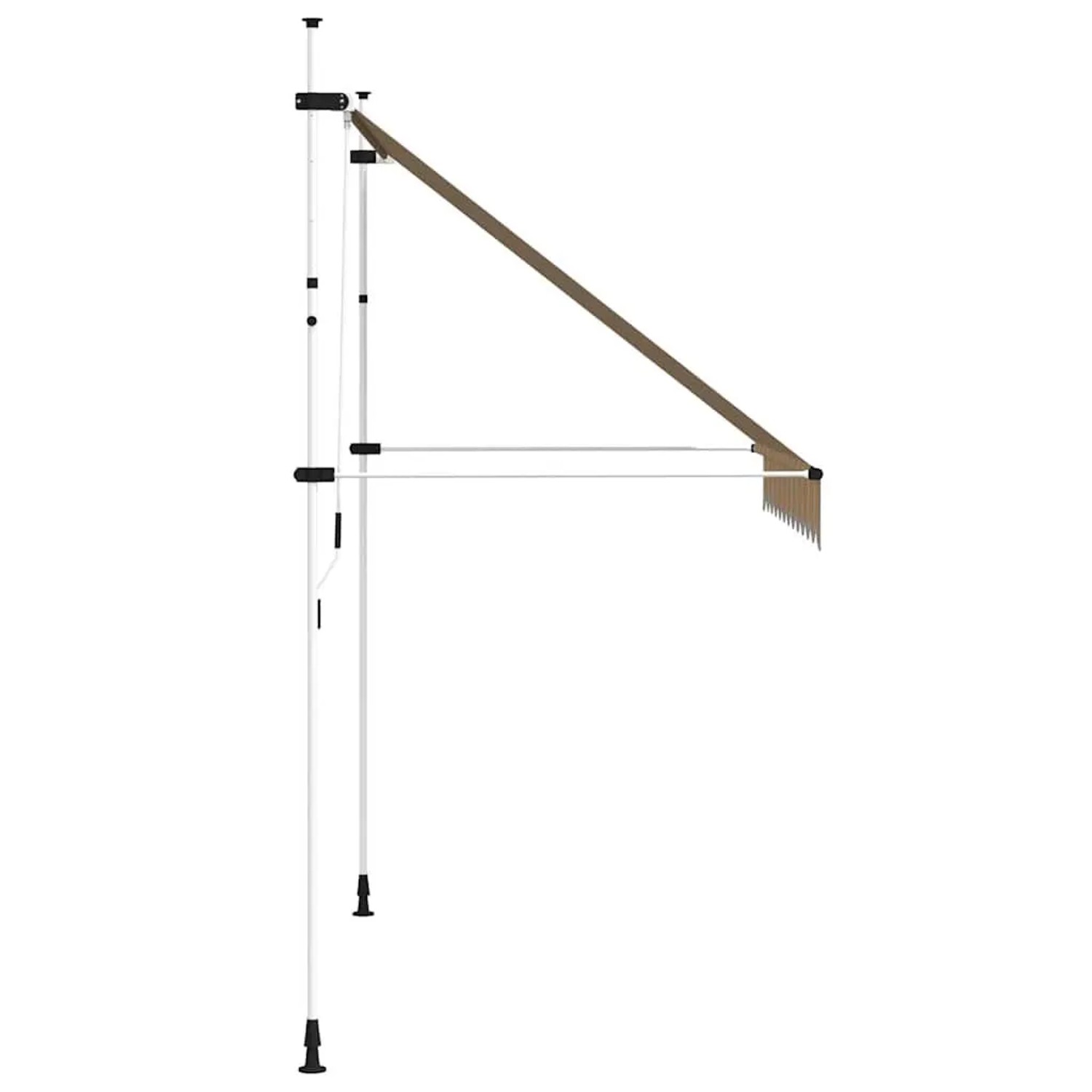 vidaXL Einziehbare Markise Handbetrieben 250 cm Gelb/Blau Gestreift 43227_4