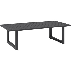 Loungetisch der Springtown Lounge-Gruppe, Aluminium, schwarz-dunkelgrau.