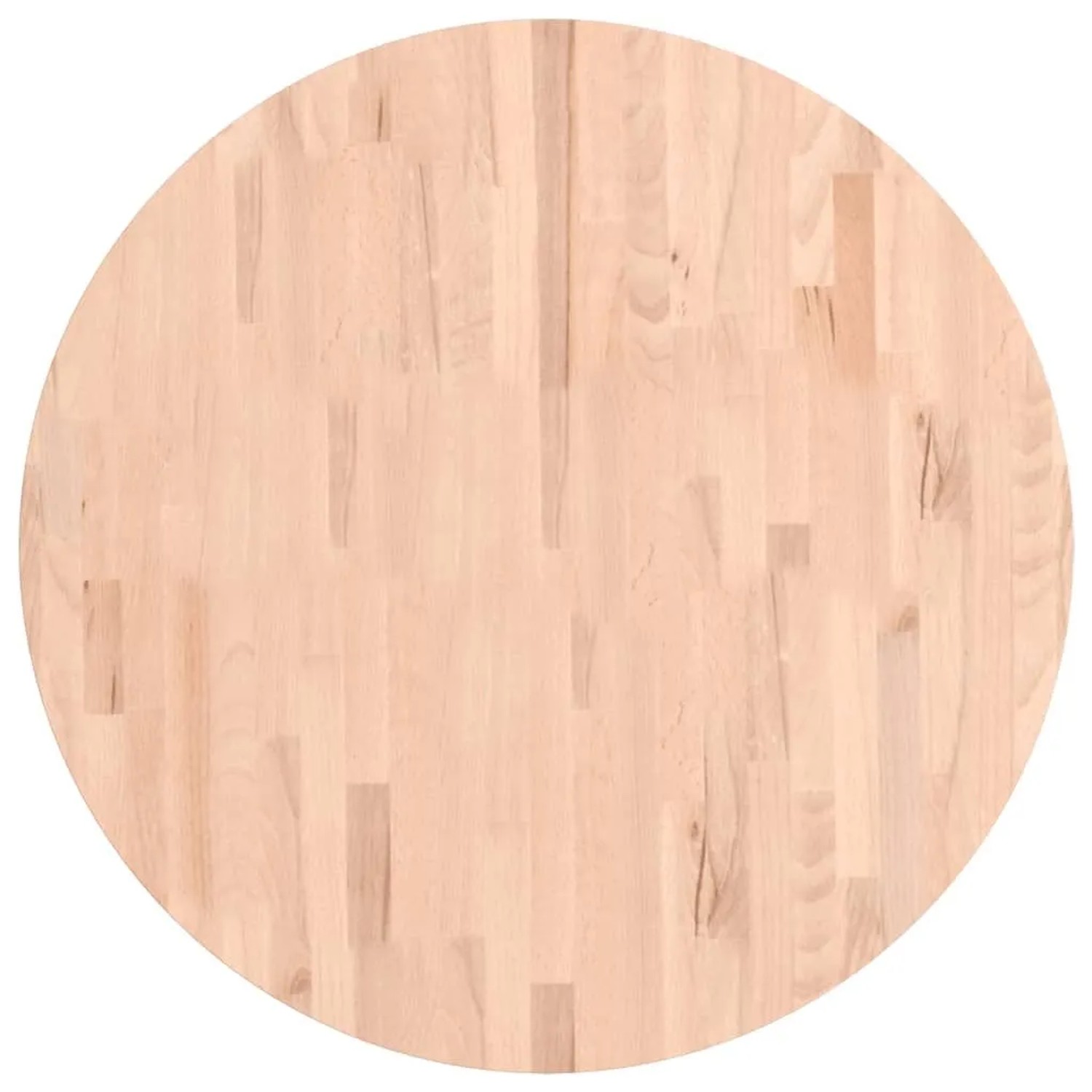 vidaXL Tischplatte Ø80x4 cm Rund Massivholz Buche 355925