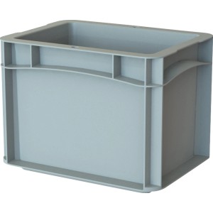 Graue Eurobox-System Box Vollwand, 30x20x22 cm, zur Aufbewahrung und Lagerung.