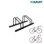 Schwarzer KARAT Fahrradständer Linus für 2 Fahrräder, zur Boden- oder Wandmontage.