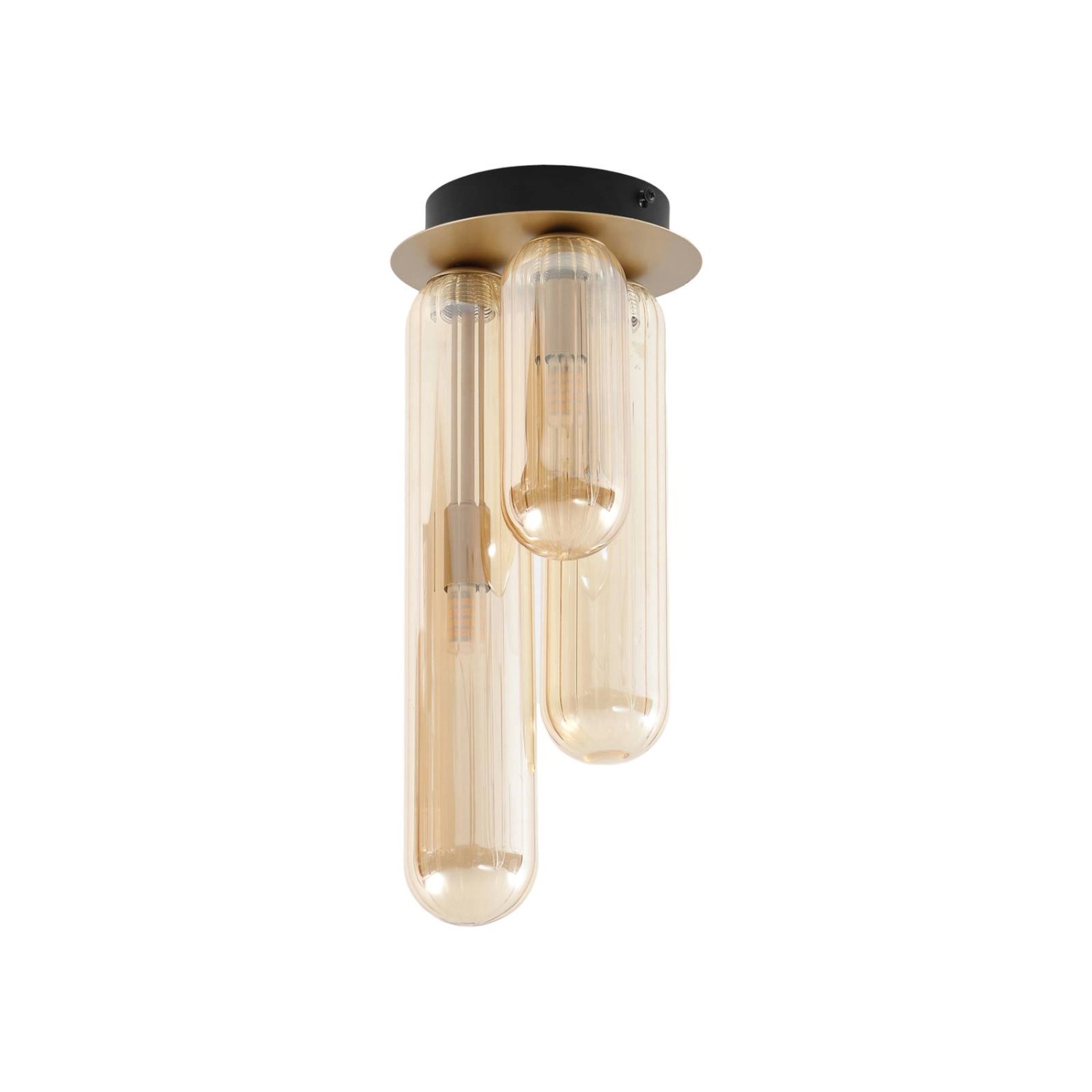 Lucande Deckenlampe Freylin 10020463 Retro Vintage Antik in Creme aus Glas 3-flammig G9 Wohnzimmerleuchte