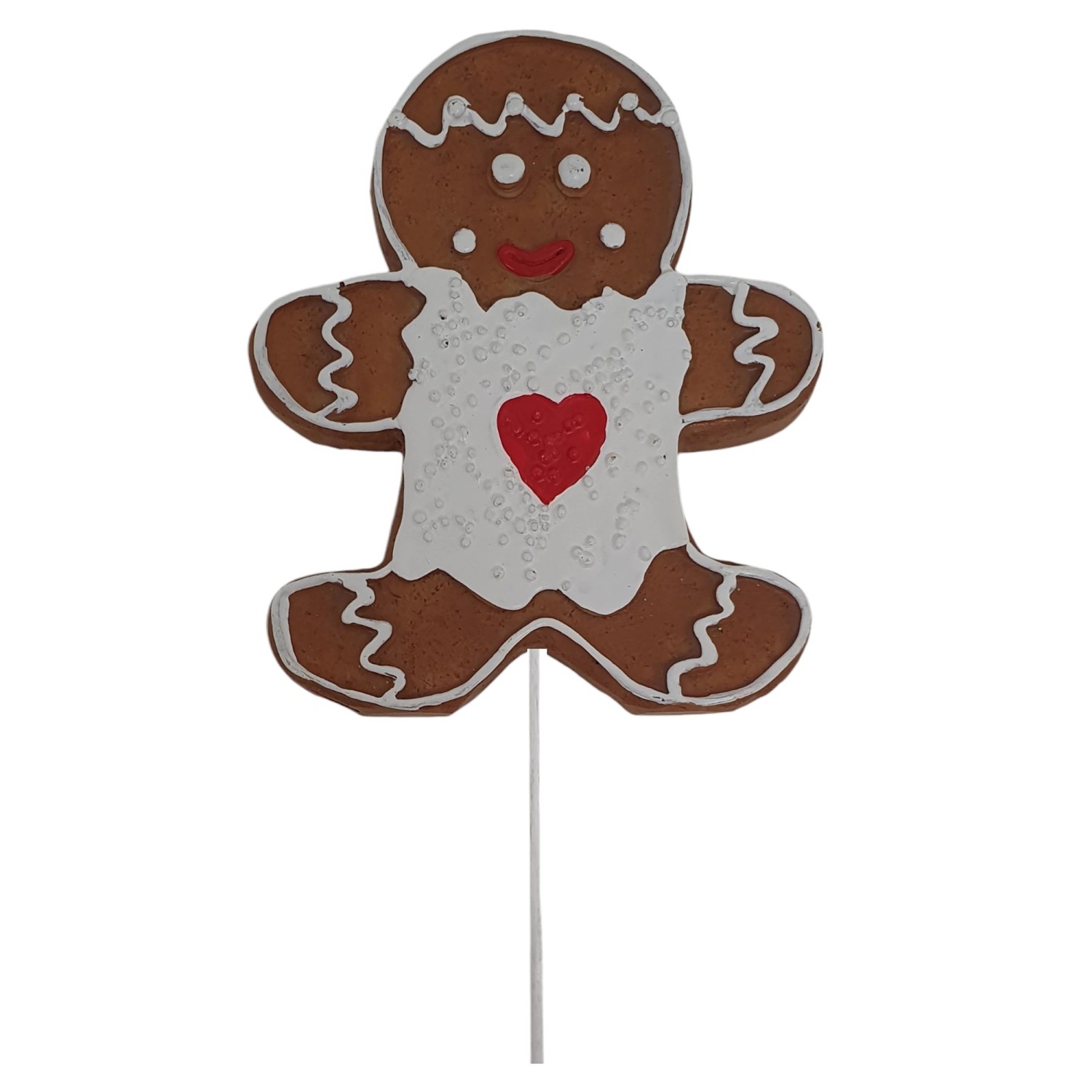 Deko-Weihnachtsfigur Pfefferkuchenbaby Stecker 20,5 cm Braun-Weiß günstig online kaufen
