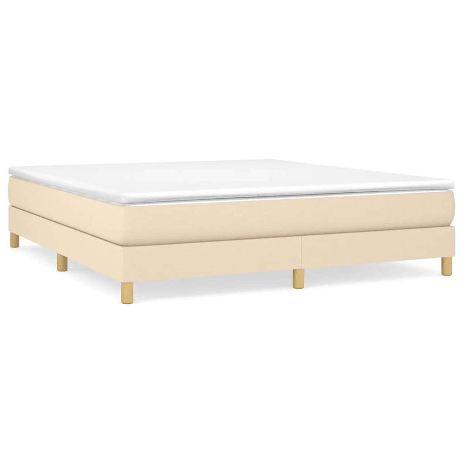 vidaXL Boxspringbett mit Matratze Creme 180x200 cm Stoff1378609 günstig online kaufen