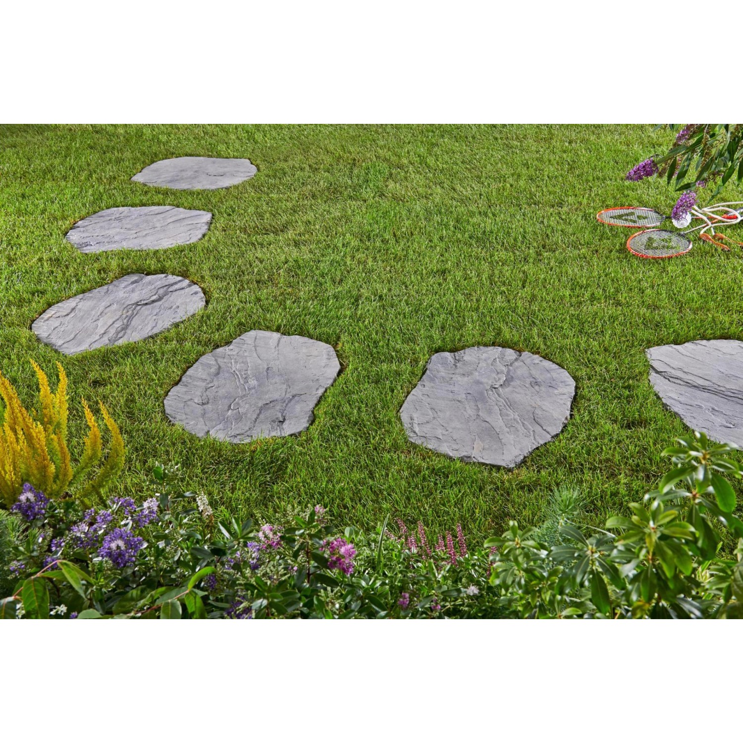 Kann Trittplatte Nativa Natursteinoptik Grau-Nuanciert 56 x 42 x 4 cm ...