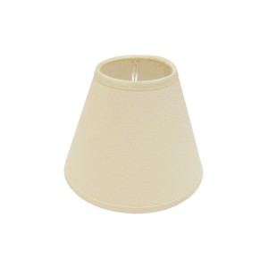 Cremefarbener Lampenschirm Cotton, 14 cm, aus Baumwolle für Tischleuchten.