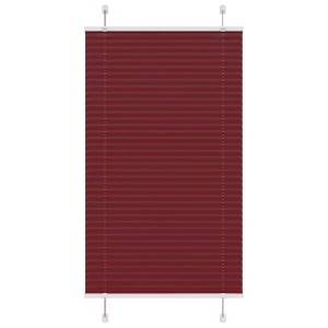 Bordeauxrotes Plissee 70x100 cm aus Polyester für Fenster. Faltrollo als Sicht- und Sonnenschutz.